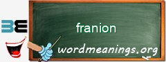 WordMeaning blackboard for franion